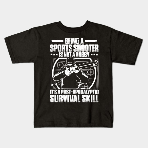 Shooting Sports Shooter Guns Rifles Range Gift Kids T-Shirt by Krautshirts